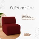 Ver mais imagens de Poltrona Decorativa Zoe Orgânica para Sala Recepção Hall Moderna Minimalista Luxo Suede
