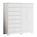 Ver imagem 1 de Cômoda Verona 08 Gavetas Branco - Móveis Albatroz