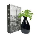 Ver imagem 1 de Conjunto decorativo livro Paris + vaso garrafa na cor preta
