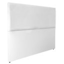 Ver imagem 1 de Cabeceira Cama Box Almofadada Lisa Luxo Corino Rbl:queen Tradicional/branco