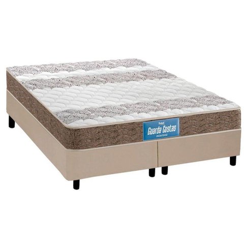 Cama Box Queen: Colchão Anatômico Probel D33/EP Guarda Costas Próintense Double Face + Base CRC Cour