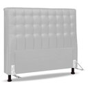 Ver imagem 1 de Cabeceira Cama Box Casal Queen Size Ciara 160cm Botonê com Frame Sintético Branco - Abmaza