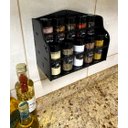 Ver imagem 2 de Porta Temperos/Condimentos kit 10 potes acrílico c/ Tampa Dosadora + Suporte +  Adesivos