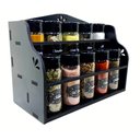 Ver imagem 6 de Porta Temperos/Condimentos kit 10 potes acrílico c/ Tampa Dosadora + Suporte +  Adesivos