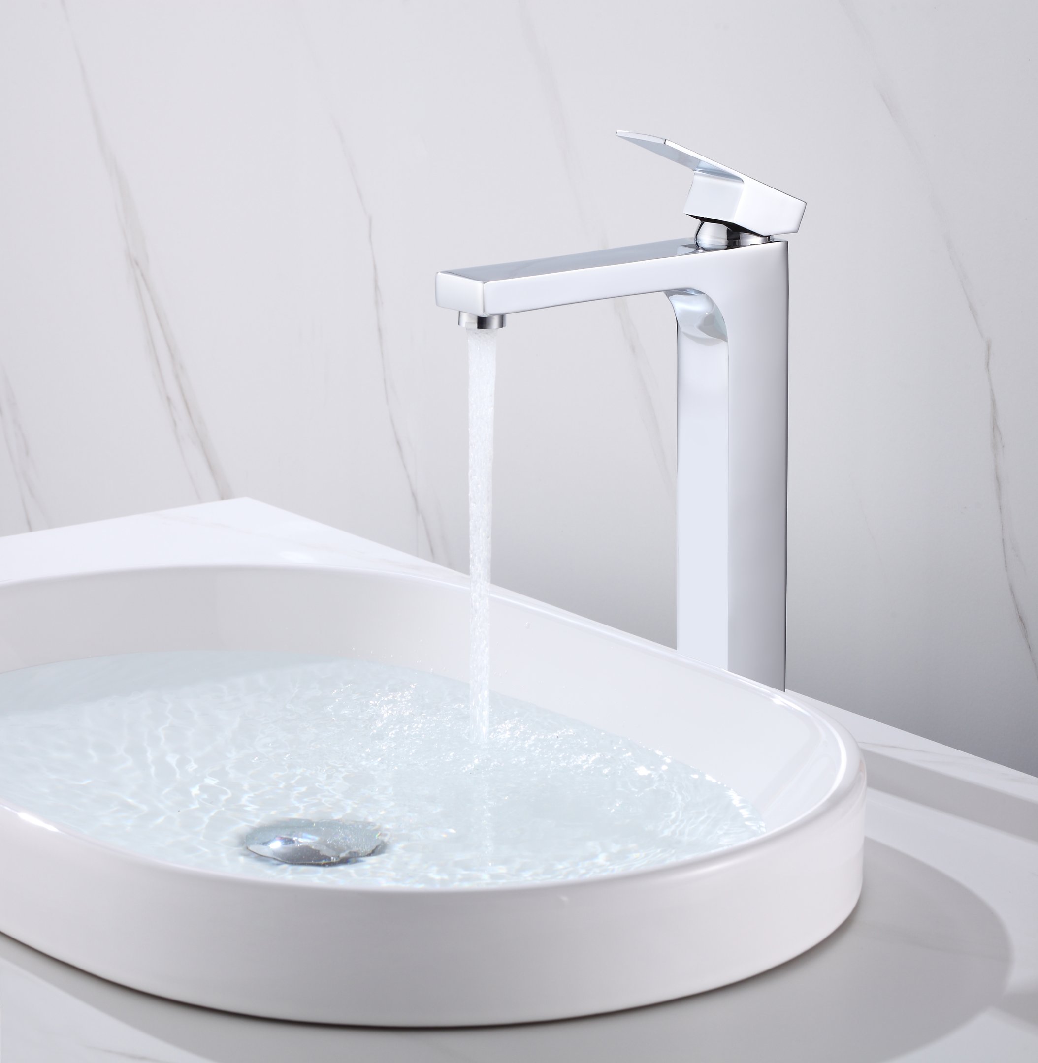 Torneira Monocomando Cromada Quadrada Banheiro Lavabo Bica Alta Luxo Inovartte In01 - 9