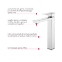 Ver mais imagens de Torneira Monocomando Cromada Quadrada Banheiro Lavabo Bica Alta Luxo Inovartte In01