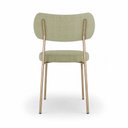 Ver imagem 6 de Kit 6 Cadeiras Sala de Jantar Lisa Pés Champanhe Linho Bege m² - Monari Design