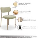 Ver imagem 3 de Kit 6 Cadeiras Sala de Jantar Lisa Pés Champanhe Linho Bege m² - Monari Design