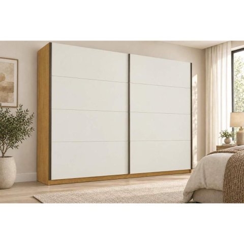 Guarda Roupa Casal 2 Ptas 6 Gav Hanover Peroba/Off Europa