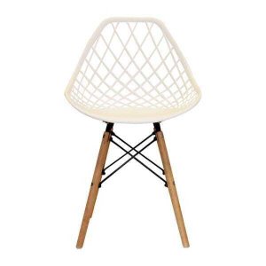 Cadeira New Dkr Eames Base Eiffel Madeira Branca