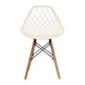 Cadeira New Dkr Eames Base Eiffel Madeira Branca - 1