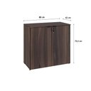 Ver imagem 6 de Armário Baixo com 02 Portas 75x80x42cm Wlab80 Nogal Preto