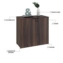 Ver imagem 2 de Armário Baixo com 02 Portas 75x80x42cm Wlab80 Nogal Preto