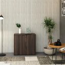 Ver imagem 3 de Armário Baixo com 02 Portas 75x80x42cm Wlab80 Nogal Preto