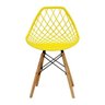 Cadeira New Dkr Eames Base Eiffel Madeira Amarela - 1