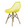 Cadeira New Dkr Eames Base Eiffel Madeira Amarela - 2