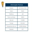 Ver imagem 4 de Kit 3 Luminárias Pendente Corda Sisal Rústica + 3 Lâmpadas tamanho:ST64