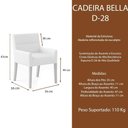 Ver imagem 5 de Cadeira Bella Estrutura em Madeira Maciça Estofado em Bouclé Off-White Sallar Home