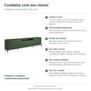 Ver mais imagens de Rack New Bend 220 cm Porta Lisa Incolar Musgo com Pé Preto