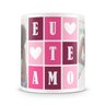 Caneca Personalizada Eu Te Amo - Rosa (2 Fotos) - 3