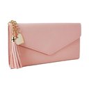 Ver imagem 5 de Carteira Feminina Rosa Claro Porta Documentos Cartões Pu