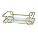 Ver imagem 1 de Bandeja Decorativa Ferro Piatina com Espelho 10x20 Lavabo:champanhe