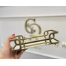 Bandeja Decorativa Ferro Piatina com Espelho 10x20 Lavabo:Champanhe - 4