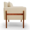 Ver imagem 6 de Kit 02 Poltronas Lana Linho Bege A19 Base De Madeira