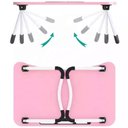 Ver imagem 6 de Mesa Multiuso Suporte Porta Copo Notebook Dobravel Home Office Bandeja Sofa Cama Rosa