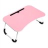 Mesa Multiuso Suporte Porta Copo Notebook Dobravel Home Office Bandeja Sofa Cama Rosa - 1