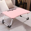 Ver imagem 4 de Mesa Multiuso Suporte Porta Copo Notebook Dobravel Home Office Bandeja Sofa Cama Rosa