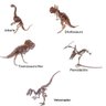 Kit com 5 dinossauros quebra cabeça 3D dino em mdf com manual Genitori Laser - 1