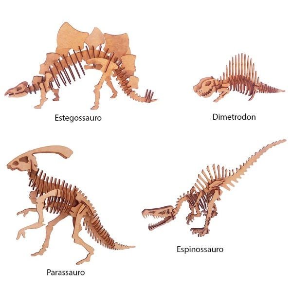 COMBO DINOSSAUROS - QUEBRA-CABEÇA 3D