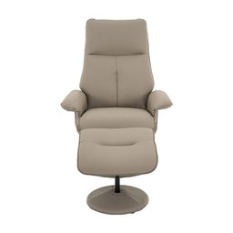 Kit 2 Poltronas de Massagem Reclinável e Giratória Arizona com Apoio de Pés Pu Fendi G56 - Gran - 2