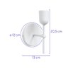 Arandela Parede Cabeceira Quarto e Lavabo Branco Fosco - 4