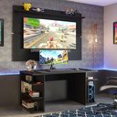 Ver imagem 1 de Mesa para Computador Gamer e Painel Tv Madesa - Preto