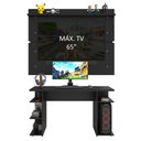 Ver imagem 4 de Mesa para Computador Gamer e Painel Tv Madesa - Preto