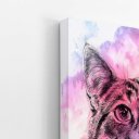 Ver imagem 3 de Quadro Gato Animais Pets Arte Aquarela Canvas 60x40cm