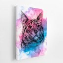 Ver imagem 2 de Quadro Gato Animais Pets Arte Aquarela Canvas 60x40cm