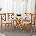 Ver imagem 2 de Cadeira Para Sala de Jantar e Estar Living Estofada Ávila L02 Linho Bege - Lyam Lyam Decor