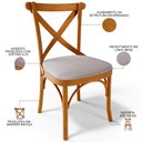 Ver imagem 4 de Cadeira Para Sala de Jantar e Estar Living Estofada Ávila L02 Linho Bege - Lyam Lyam Decor
