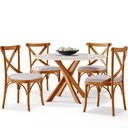 Ver mais imagens de Cadeira Para Sala de Jantar e Estar Living Estofada Ávila L02 Linho Bege - Lyam Lyam Decor