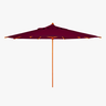 Guarda Sol Ombrelone Gigante 4m Madeira Maciça Resistente:vinho Bordô - 1