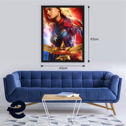 Quadro Capitã Marvel  Quadro Decorativo Filme e Série em Tela Canvas e  Poster