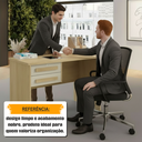 Ver imagem 7 de Mesa de Escritório com 2 Gavetas 1 com Chave Tampo em MDP de 25 mm Alemanha Marrom/Cinamomo/Off White