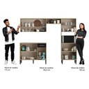 Ver imagem 6 de Armário Cozinha Compacta Arizona Essence Carraro - Carvalho-preto Carvalho-preto