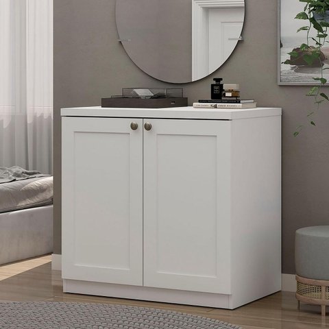 Cômoda Genialflex Infinity 2 Portas Branco em Mdf