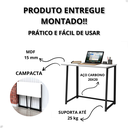Ver imagem 2 de Mesa de Escritório Escrivaninha Industrial Dobrável Apoio Notebook Estudo Trabalho Aparador Office