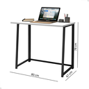 Ver imagem 3 de Mesa de Escritório Escrivaninha Industrial Dobrável Apoio Notebook Estudo Trabalho Aparador Office