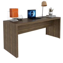 Escrivaninha Mesa para Escritório e Home Office 180cm Me4185 Tecnomobili Nogal - 2 Escrivaninha Mesa para Escritório e Home Office 180cm Me4185 Tecnomobili Nogal - 2